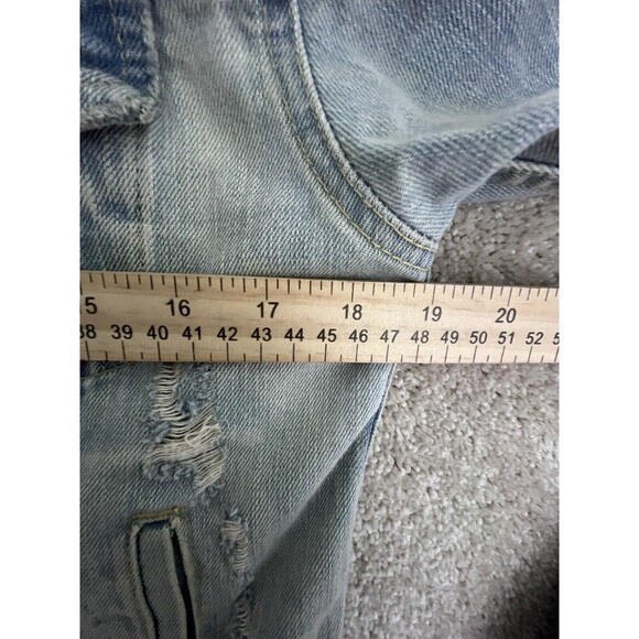 John John Denim Jacket Light Wash Small Distressed Made In Heaven - Picture 8 of 11